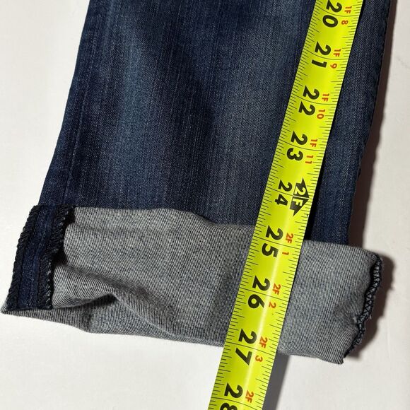 Hudson Ginny Crop Straight Cuff Denim Jeans Women's Size 29 Festival Casual - Picture 12 of 13